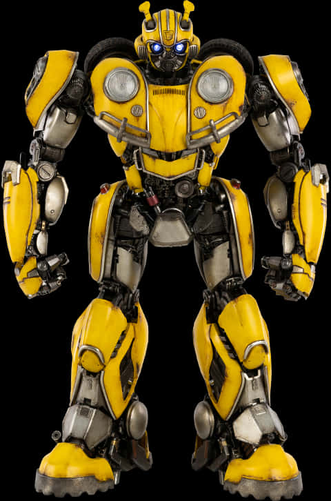 Bumblebee Robot Standing Pose PNG