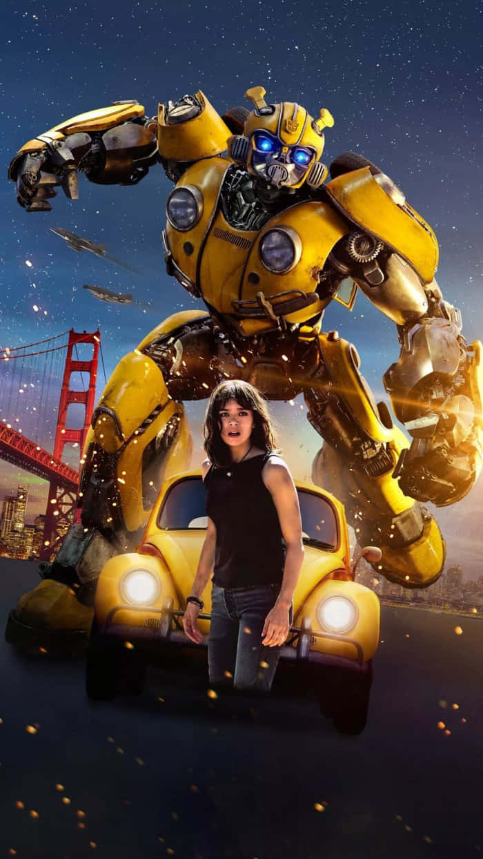 Gördig Redo För Action Med Den Legendariske Autoboten Bumblebee!