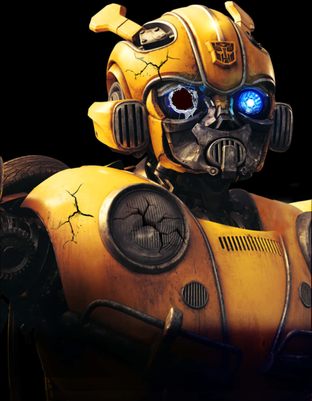 Bumblebee Transformers Close Up PNG