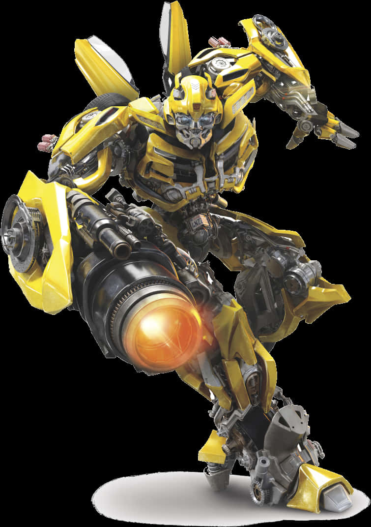 Bumblebee Transformers Robot Action Pose PNG