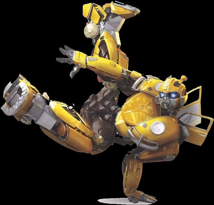 Bumblebee Transformers Robot Action Pose PNG