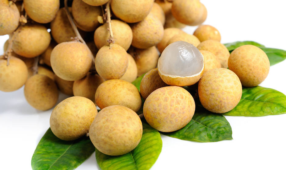 Bunch Of Longan With One Peeled Background