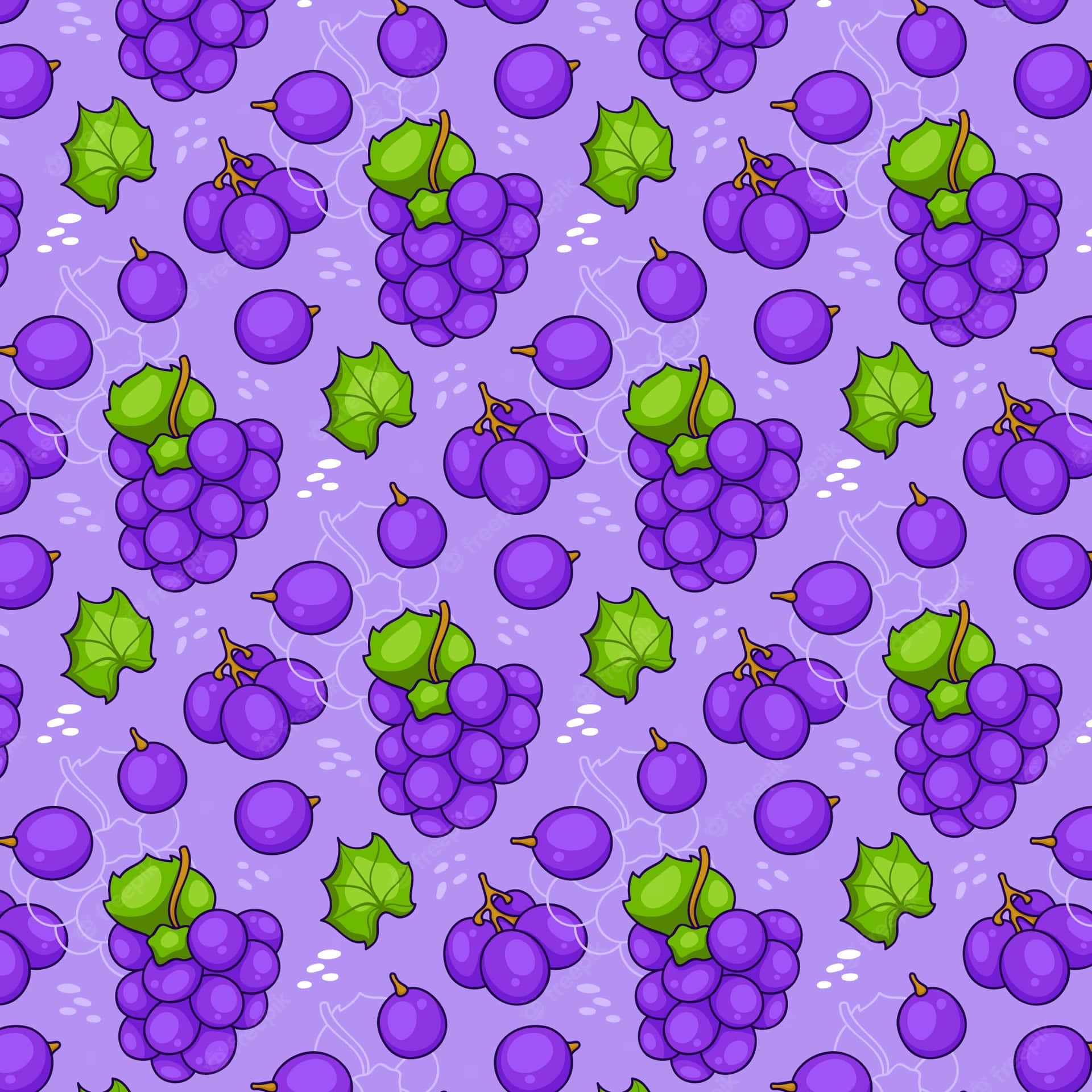 Bunch Of Lush Purple Grapes Wallpaper