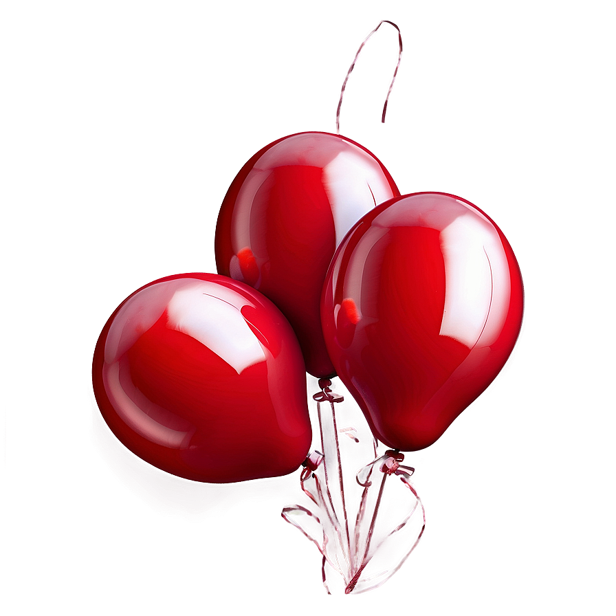 Bunch Of Red Balloons Png 06132024 PNG