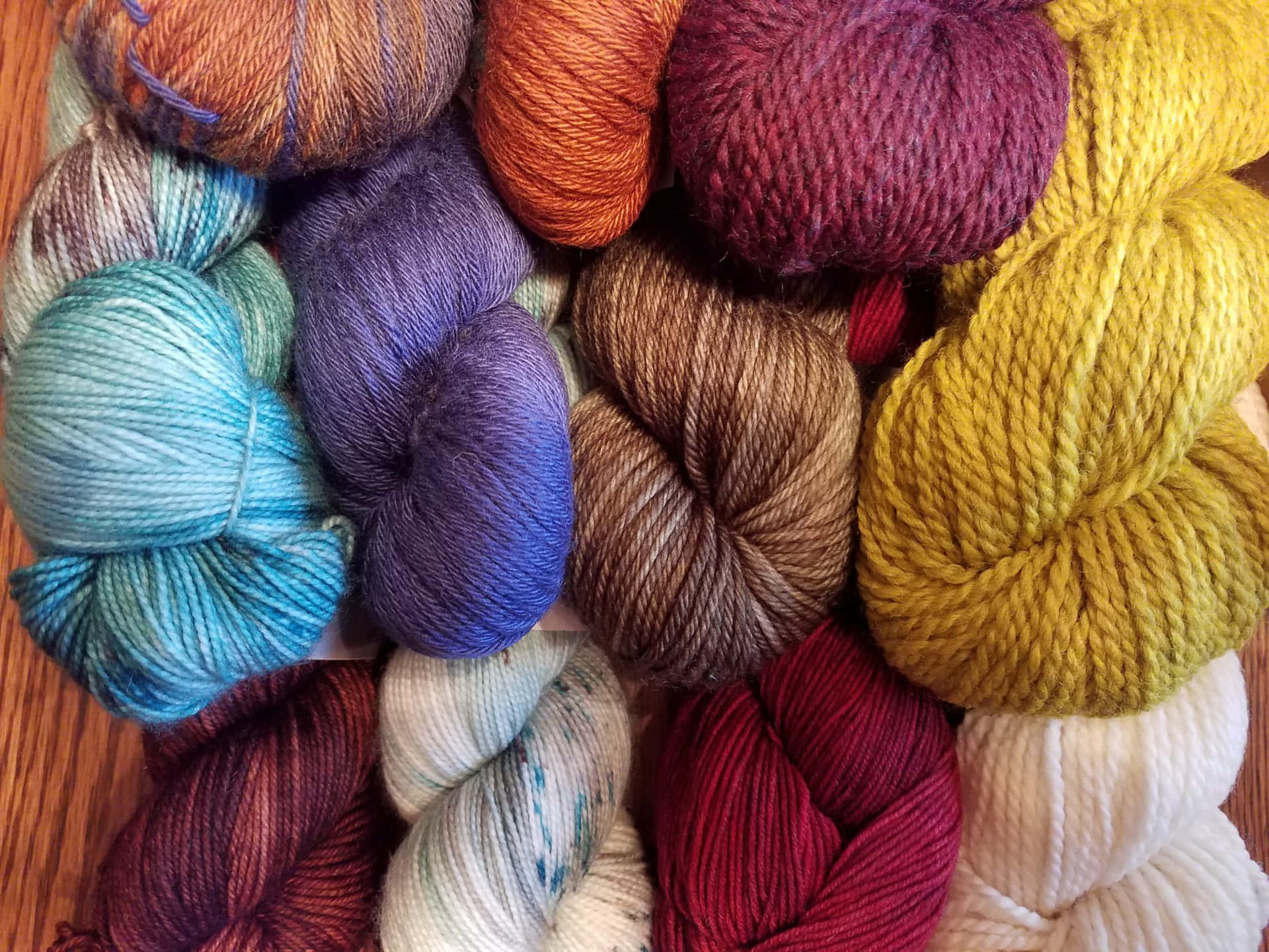Bundle Of Knitting Yarns Wallpaper