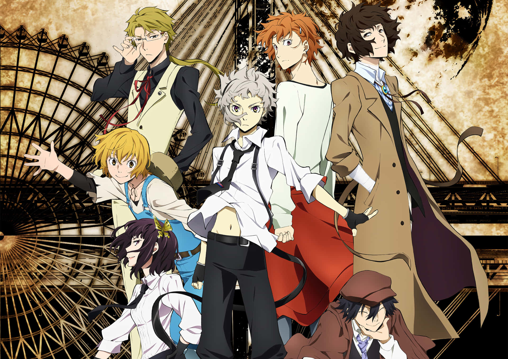 The main cast of Bungou Stray Dogs Wallpaper