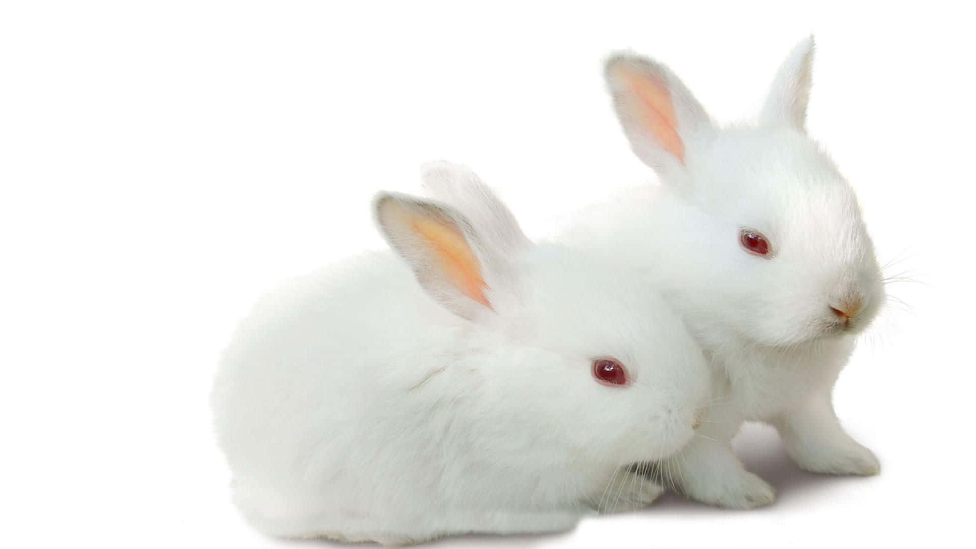 Little Bunny Sitting in a Meadow of Green