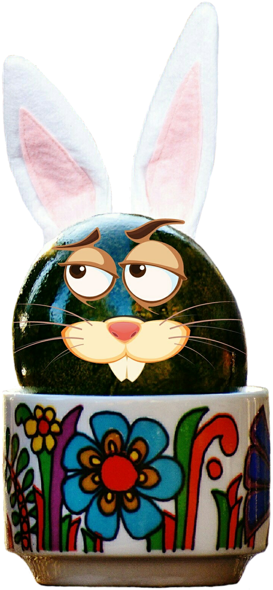 Bunny Ears Easter Egg Cup PNG