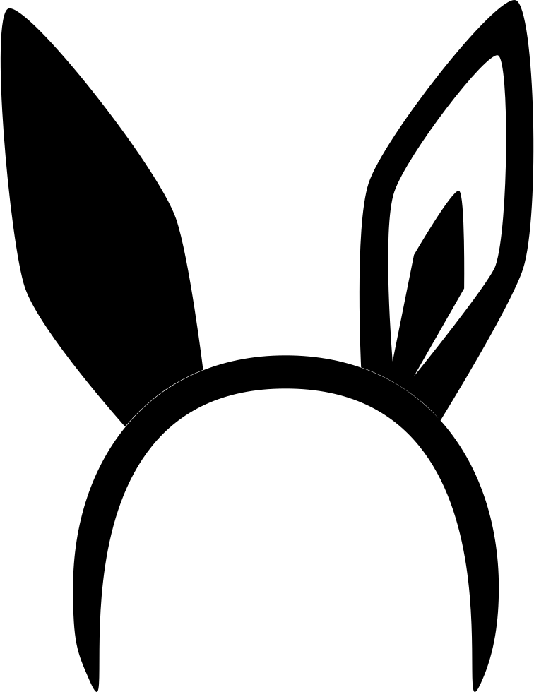 Bunny Ears Headband Silhouette PNG
