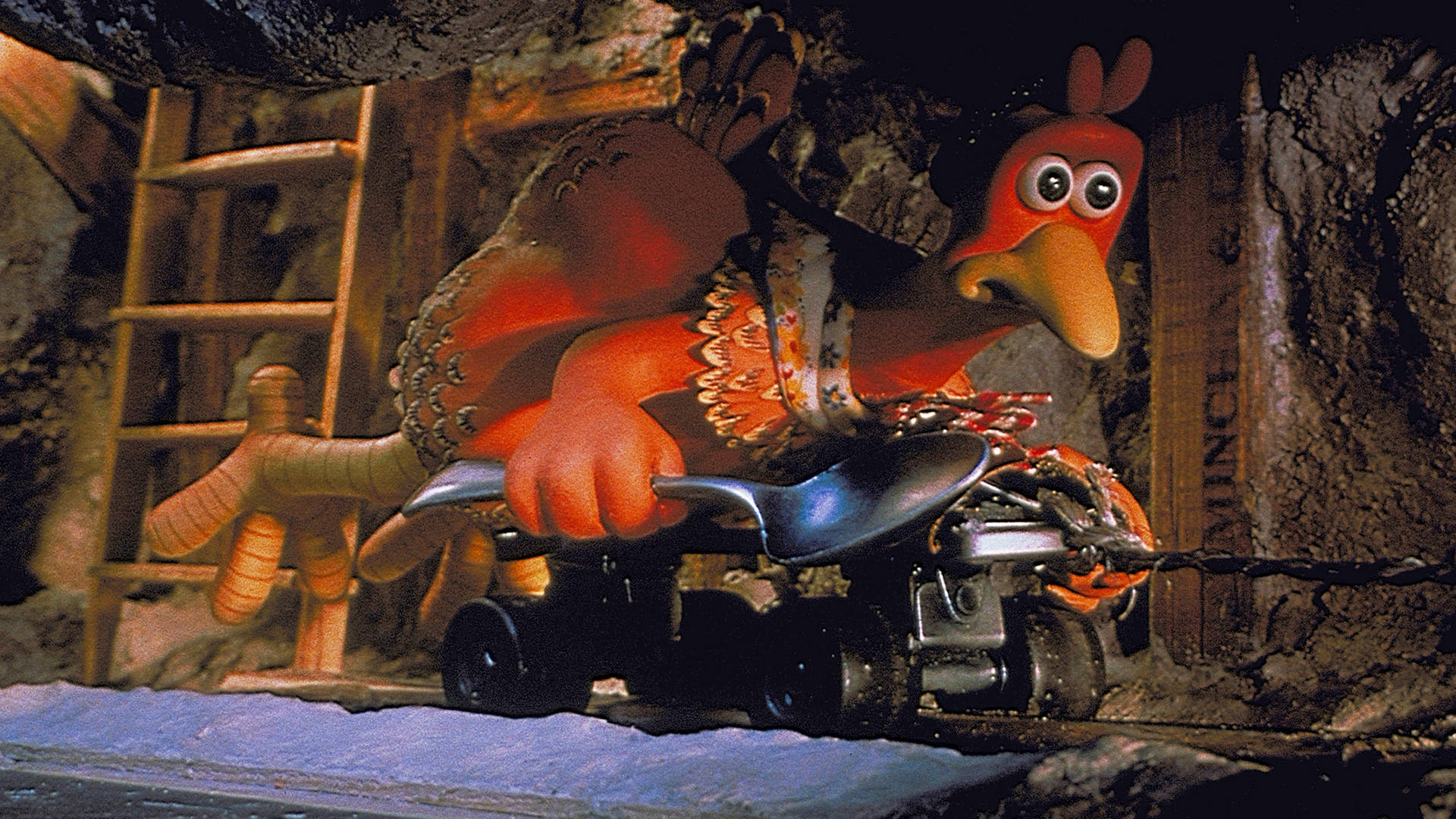 Bunty's Scene In The Chicken Run Film Wallpaper
