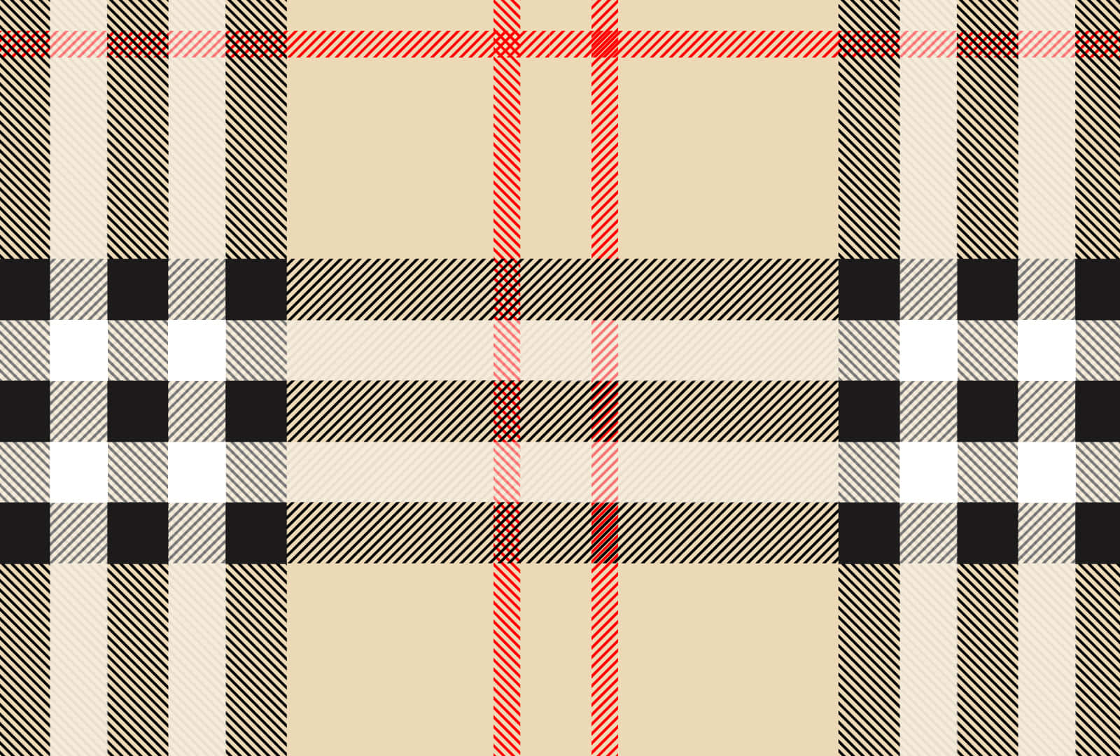 a plaid pattern with black and white stripes