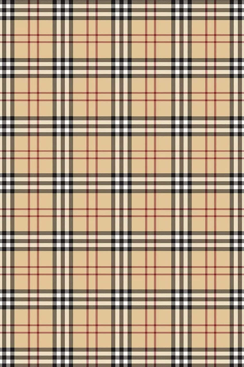 A Burberry Check Fabric In Beige And Black