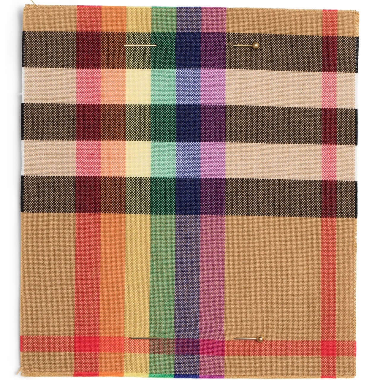 A Colorful Plaid Scarf With A Rainbow Pattern