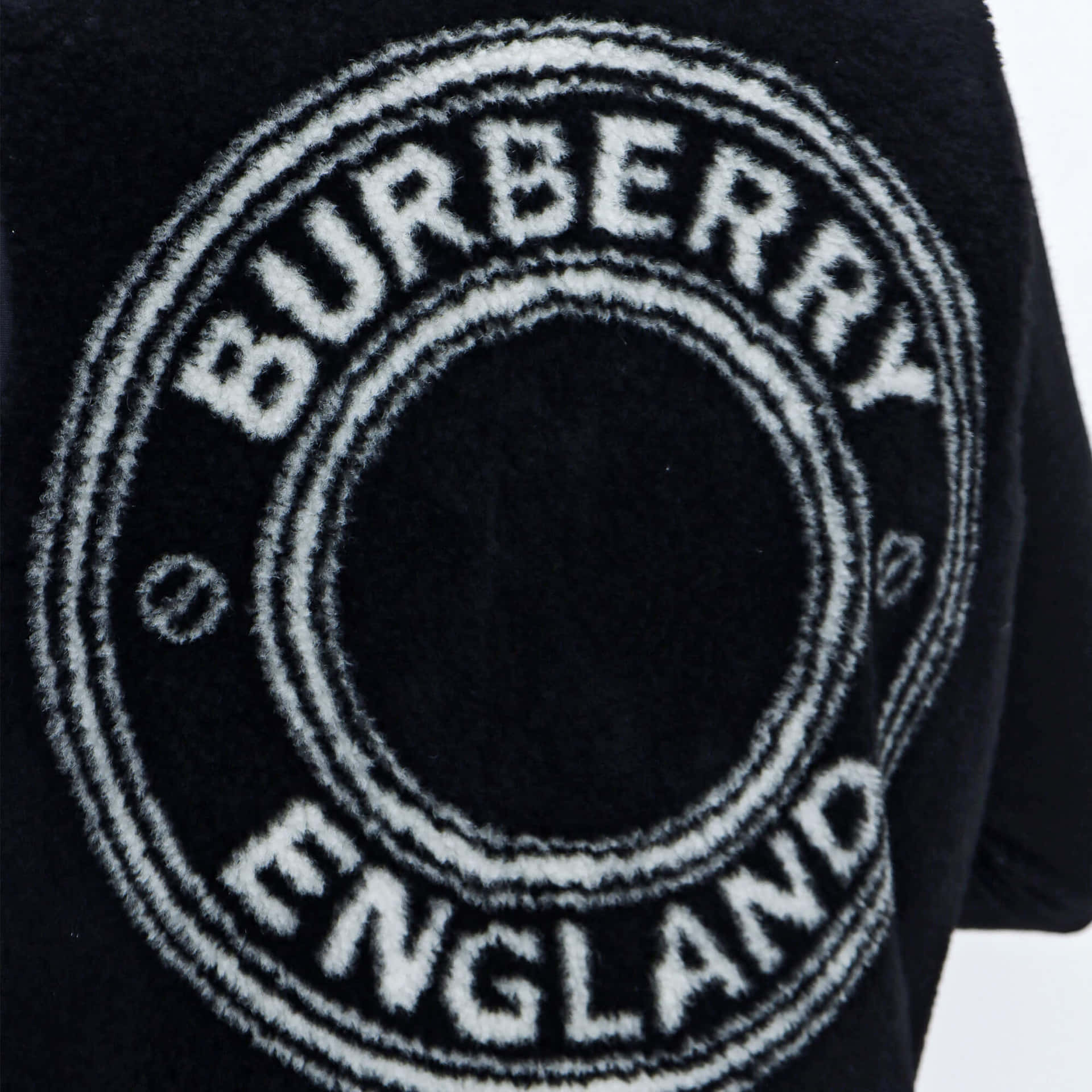 Burberryengland Logotyp Huvtröja I Svart