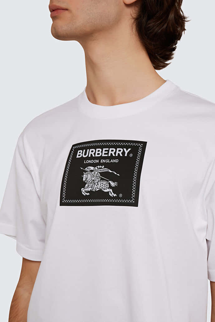 Burberrylogotyp T-shirt - Vit