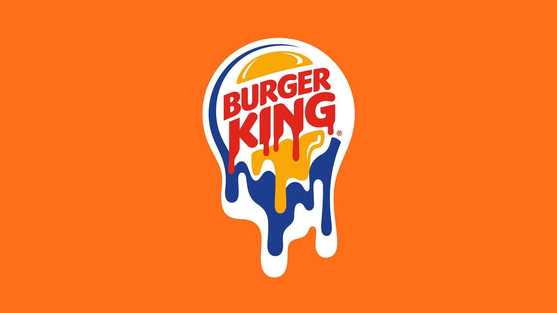 Burgerkings Logotyp På En Orange Bakgrund.