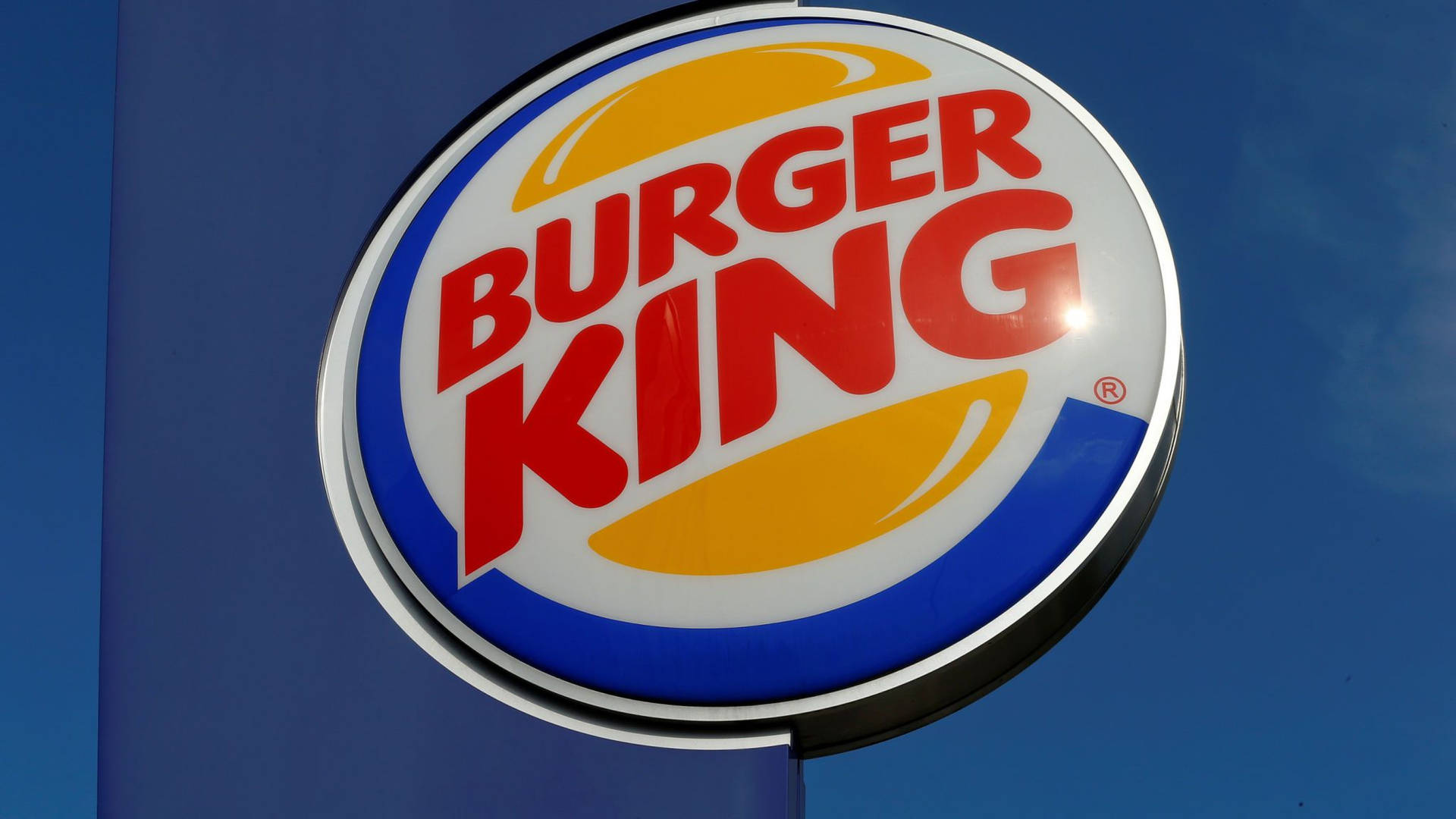 Burgerking Blått Logotyp-tapet. Wallpaper
