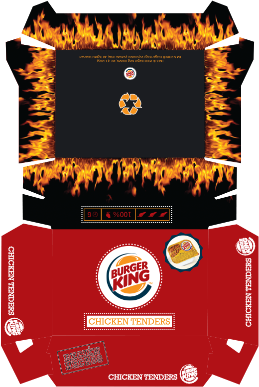 Burger King Chicken Tenders Box Design PNG