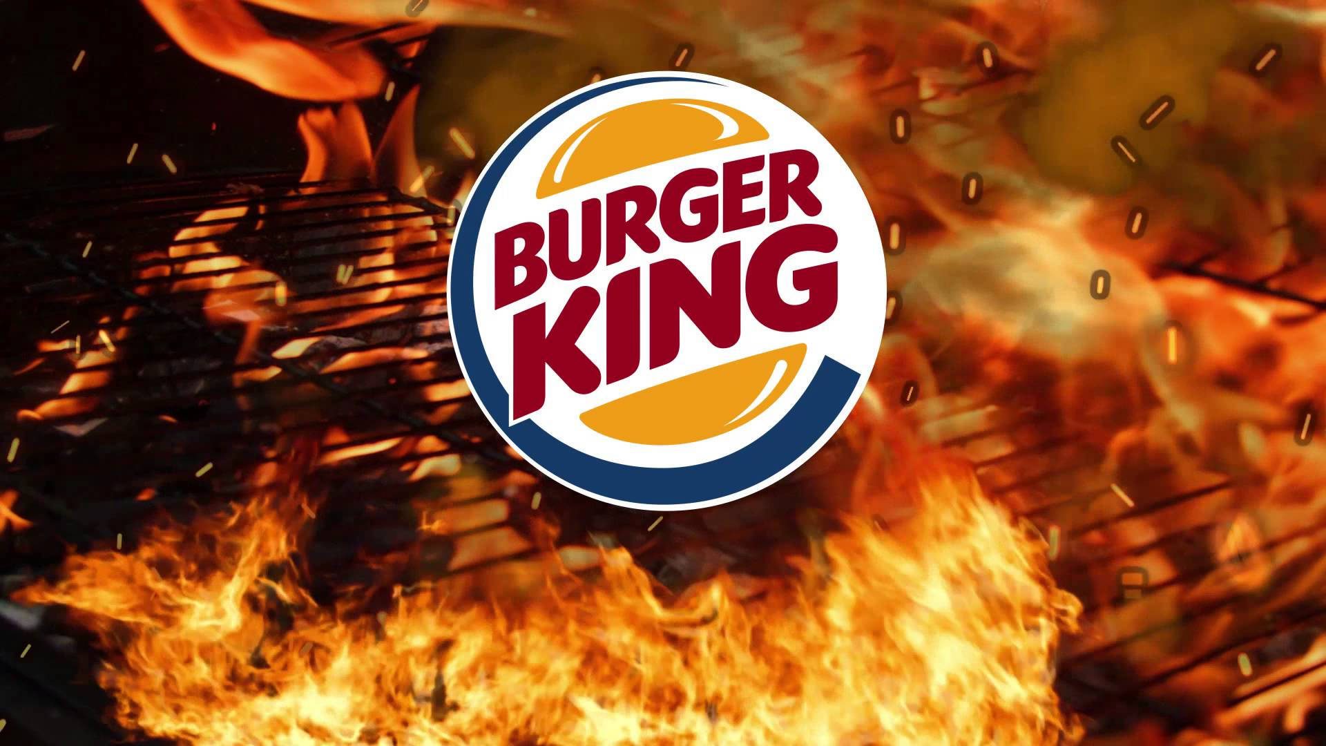 Logo Di Burger King Ardente Sfondo