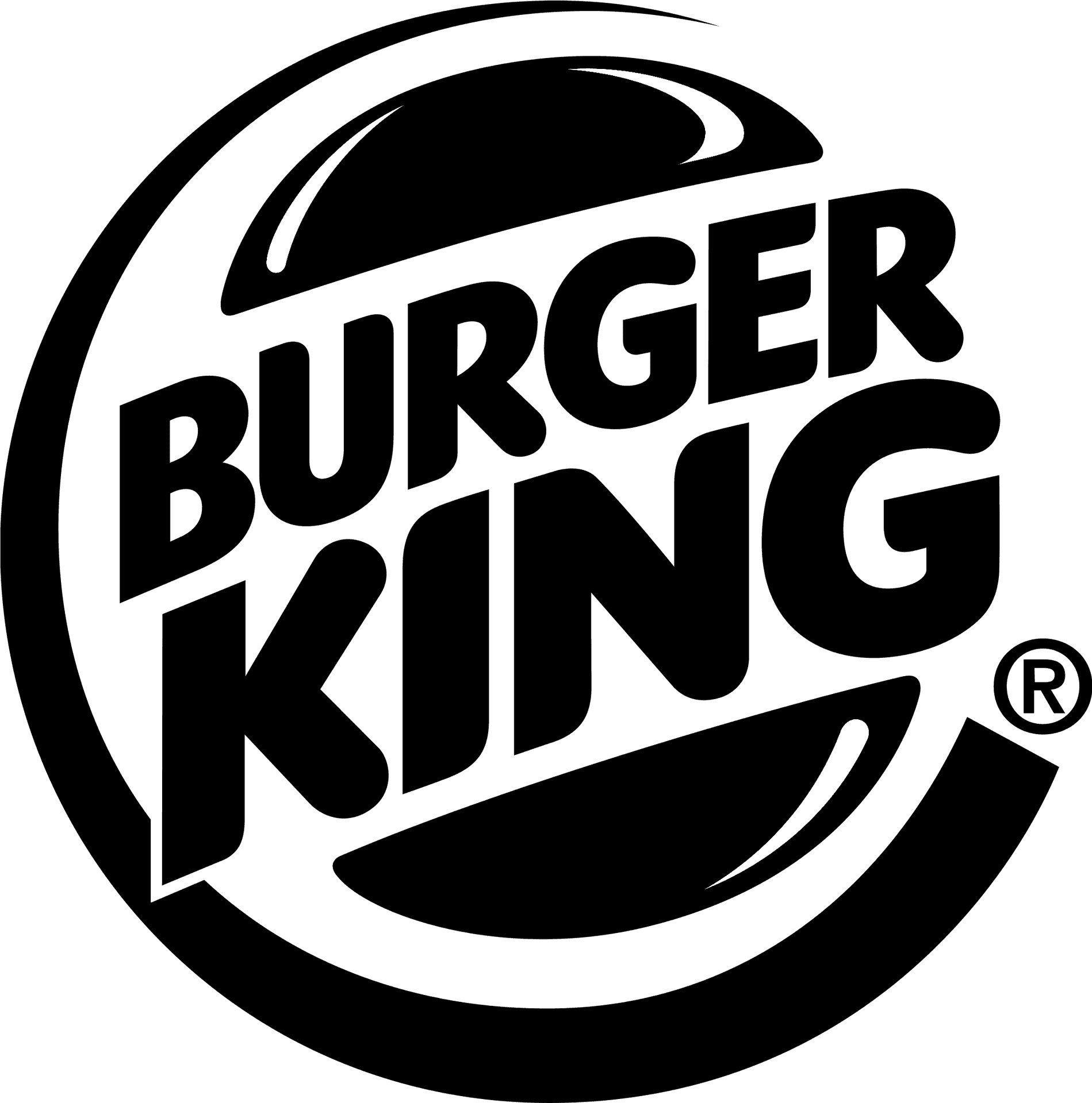 Burger King Logo Blackand White PNG