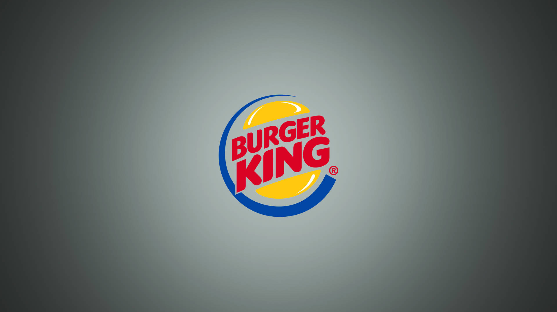 Burger King logo på grå og hvid stribet Wallpaper