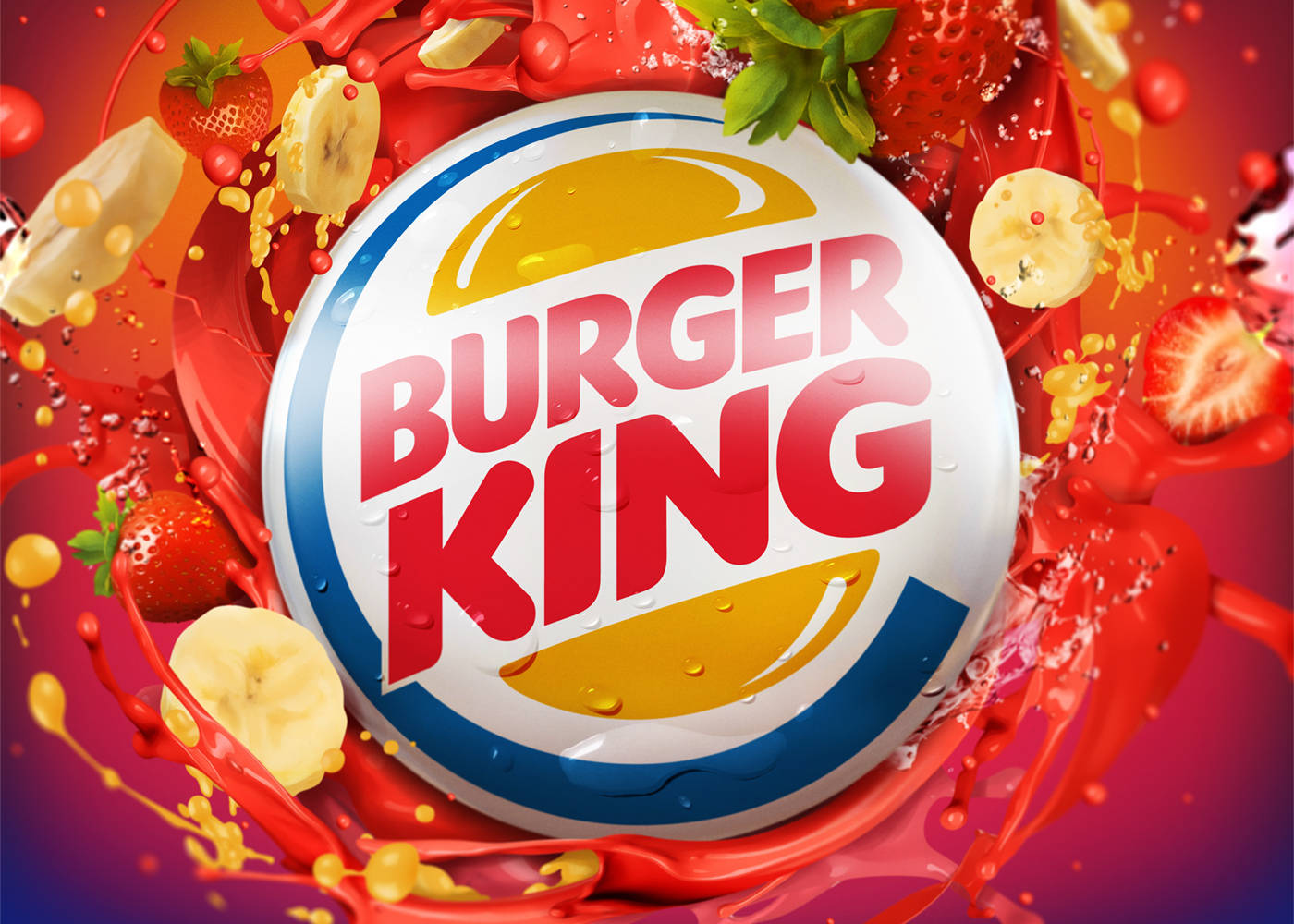 Burgerking Logo Auf Rot Wallpaper