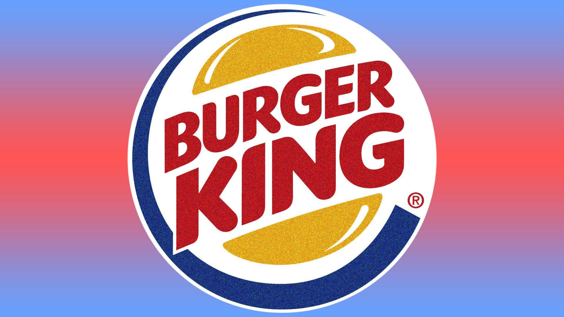 Burgerking-logotypen I Pastellfärger. Wallpaper