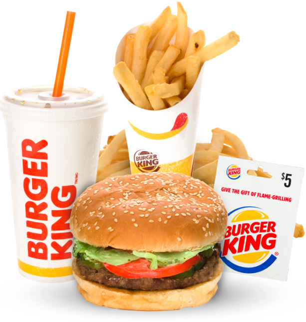Burger King Meal Combo PNG