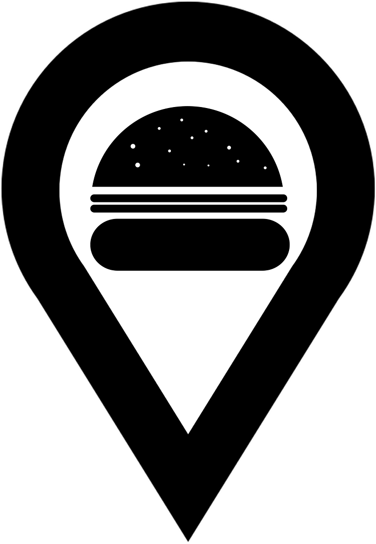 Burger Location Pin Icon PNG
