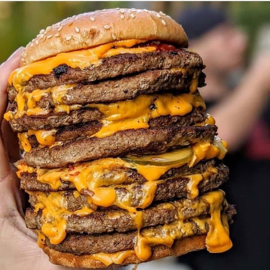 Bildeines Cheeseburger-pattys