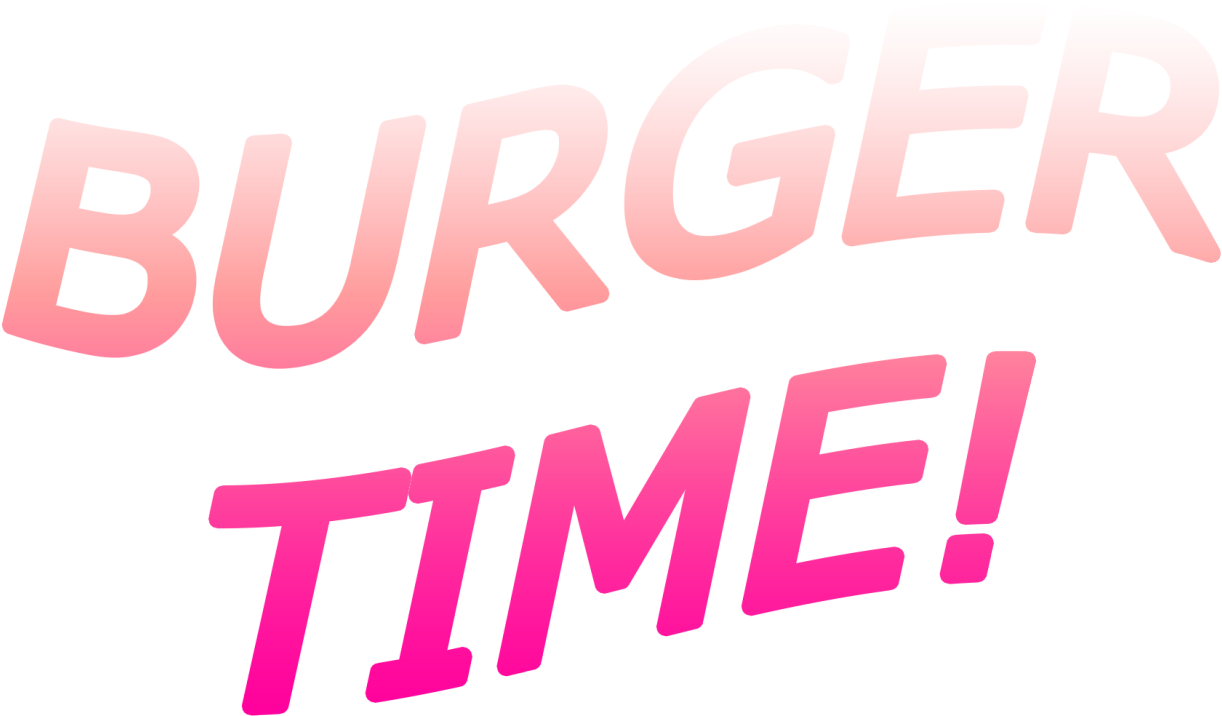 Burger Time Text Graphic PNG