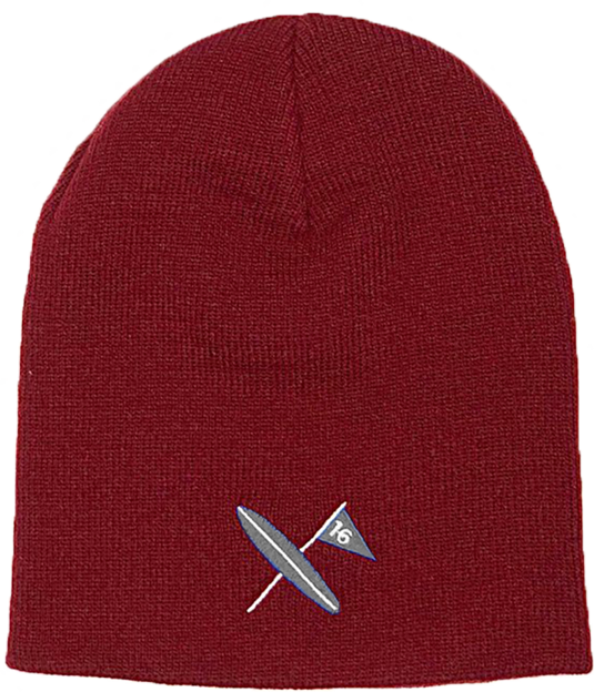 Burgundy Beaniewith Logo Patch PNG