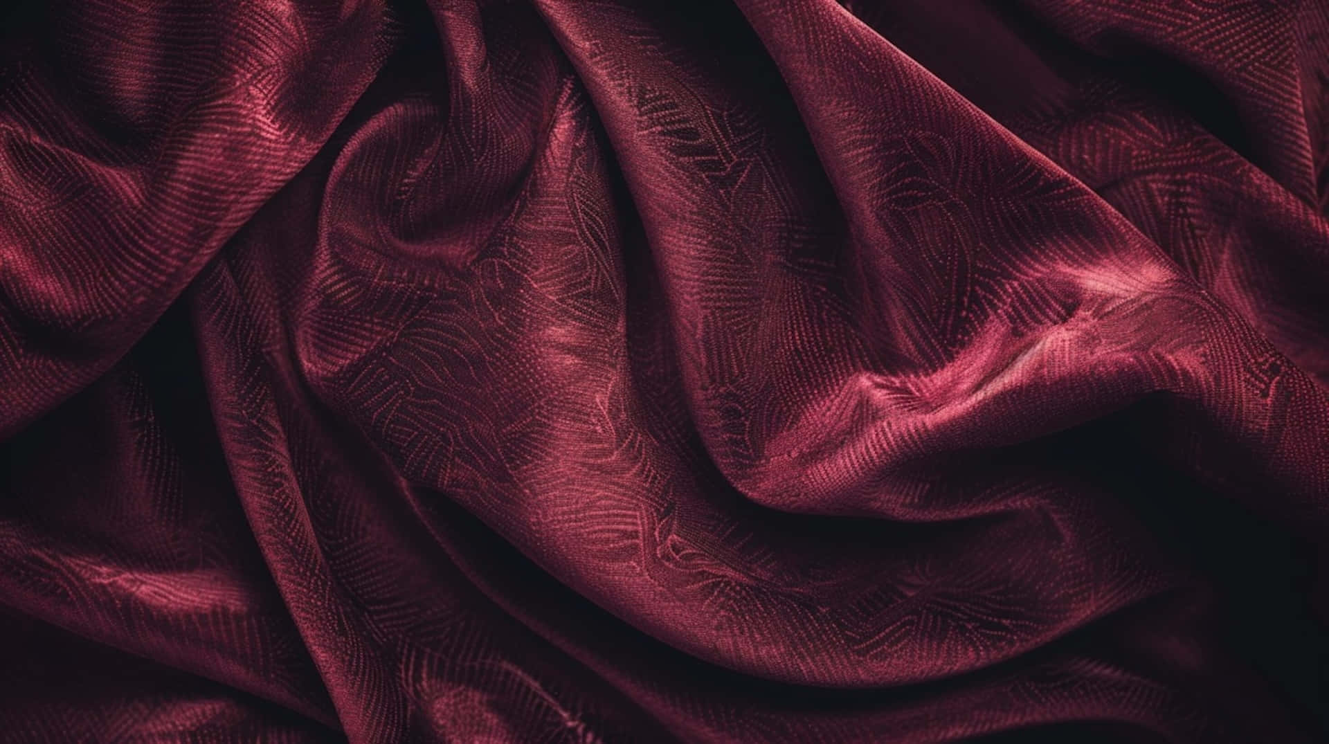 Burgundy Fabric Texture Elegance Wallpaper