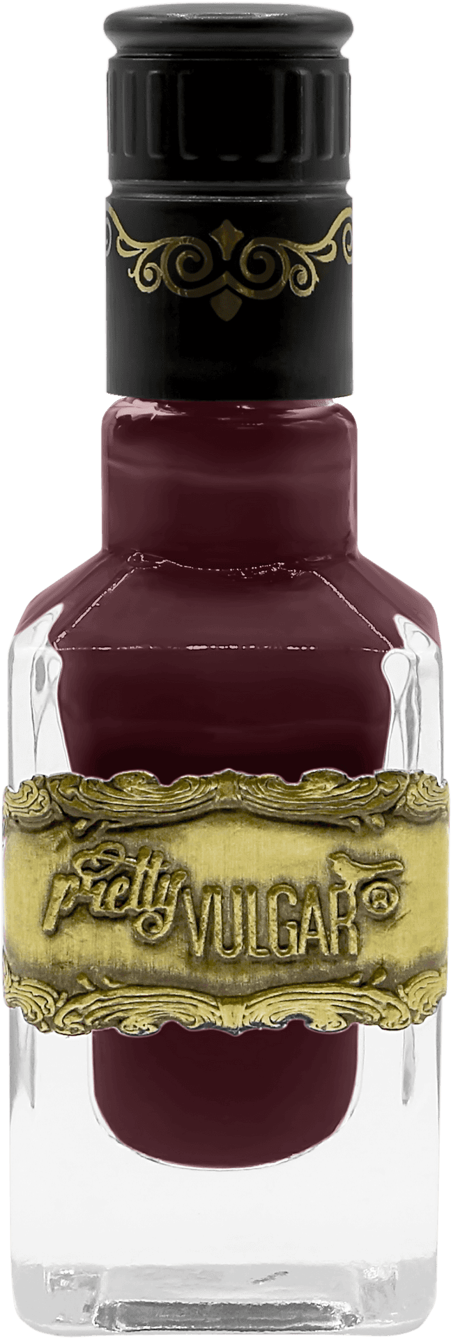 Burgundy Nail Polish Bottle PNG
