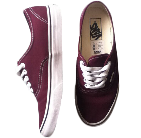 Burgundy Vans Sneakers PNG