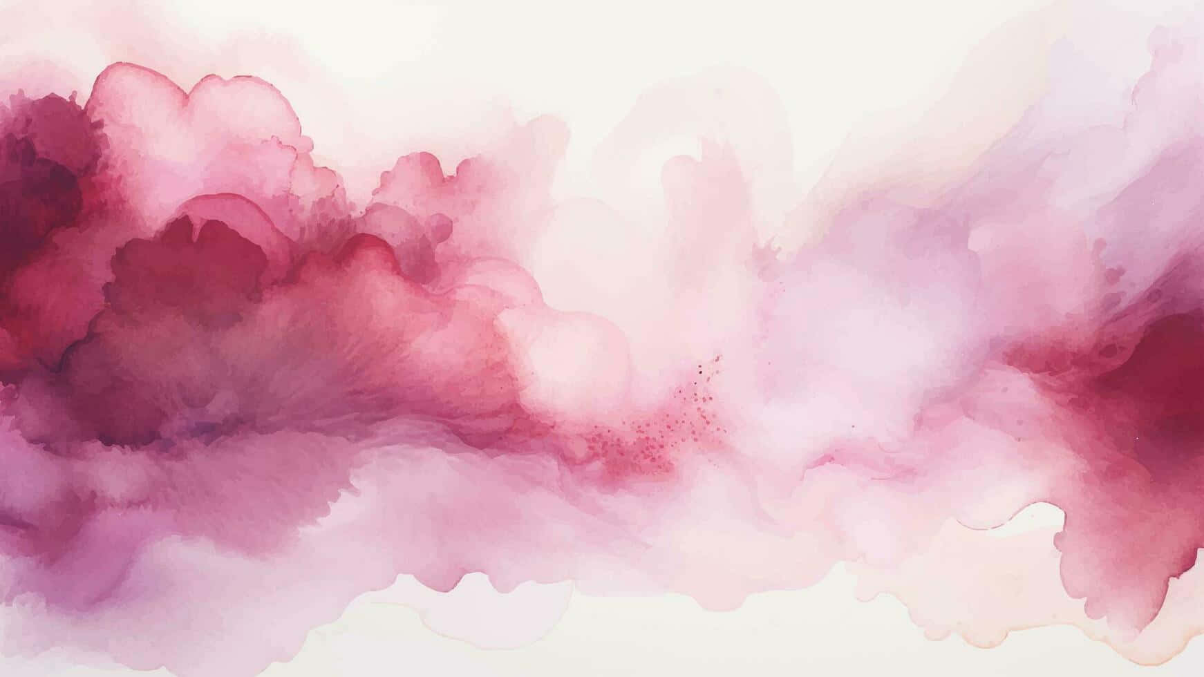 Burgundy Watercolor Clouds Wallpaper
