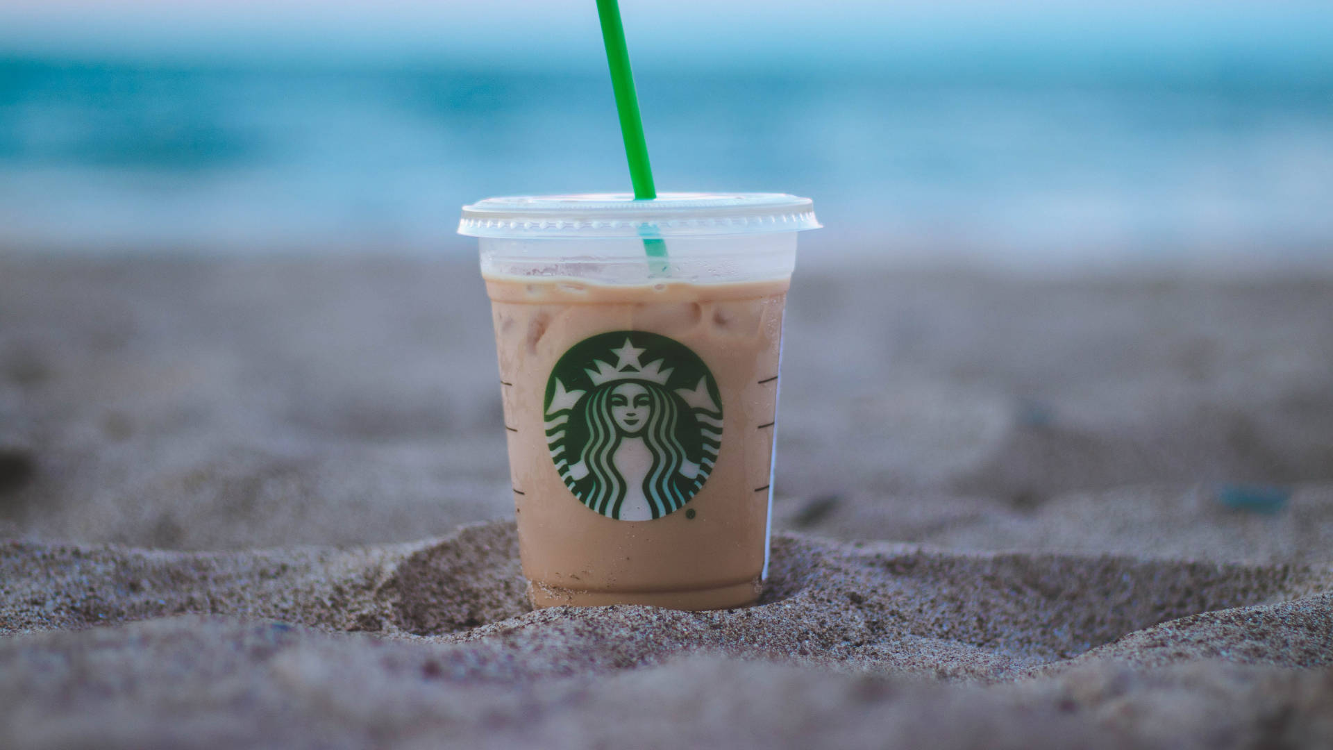 Buried Starbucks Iced Coffee Drink Wallpaper
