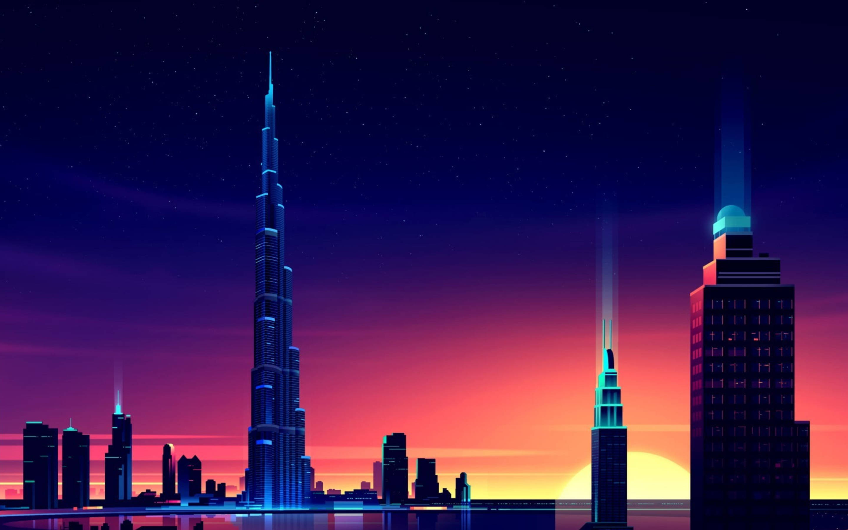 Burj Khalifa Vector Art Wallpaper