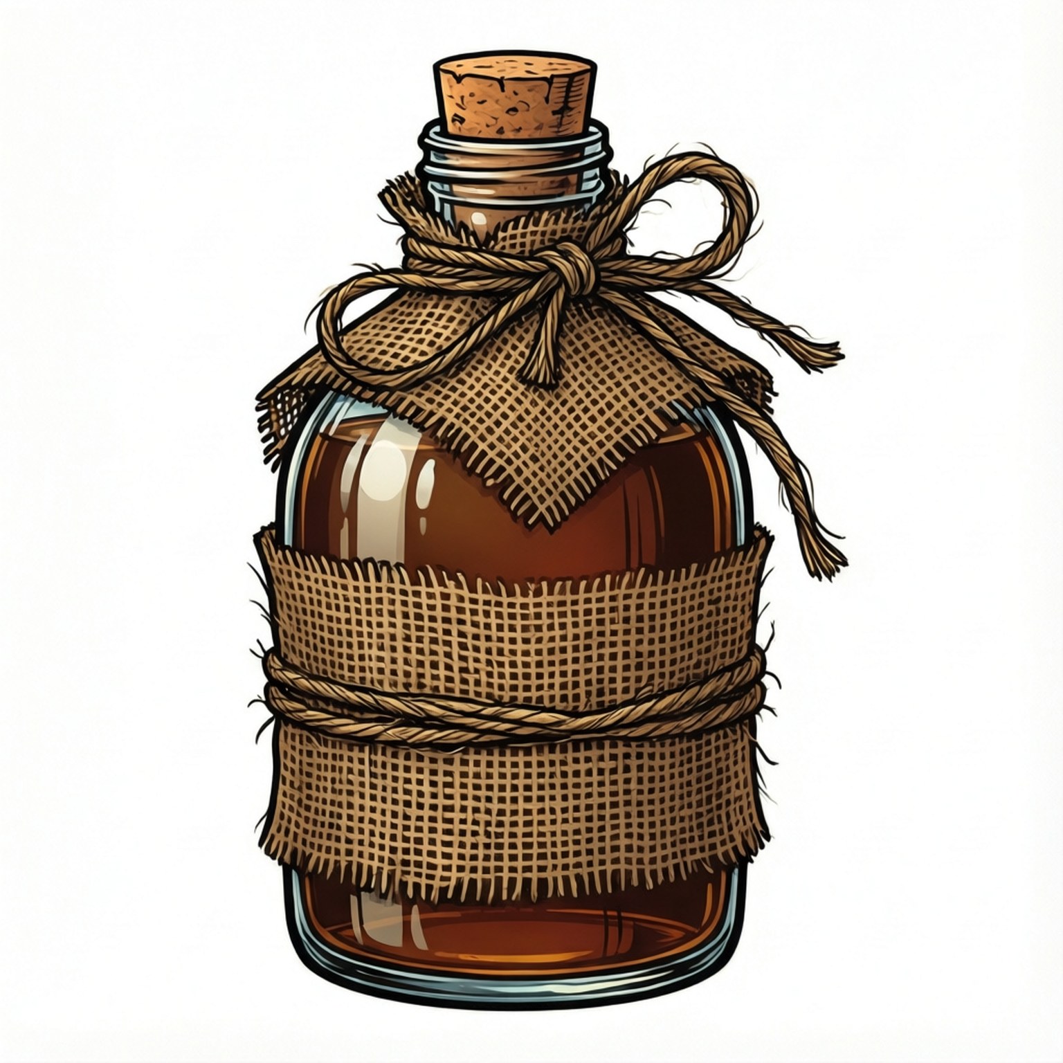 Burlap Jug Vector Achtergronden