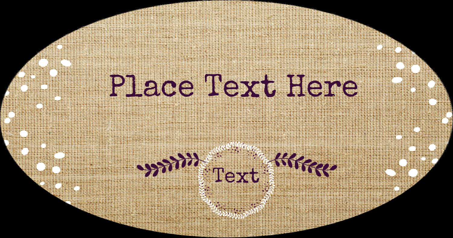 Burlap Text Placeholder Graphic PNG