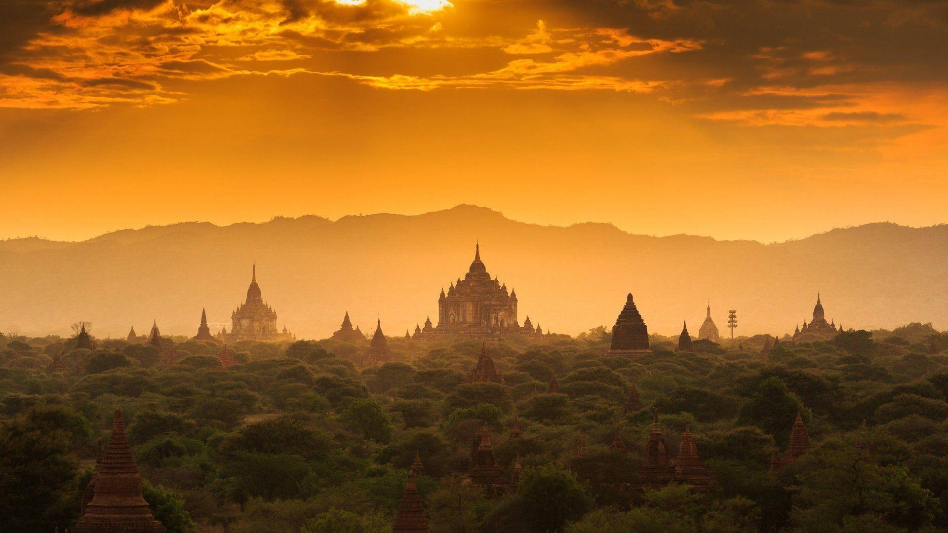 Burma Bagan Sunrise