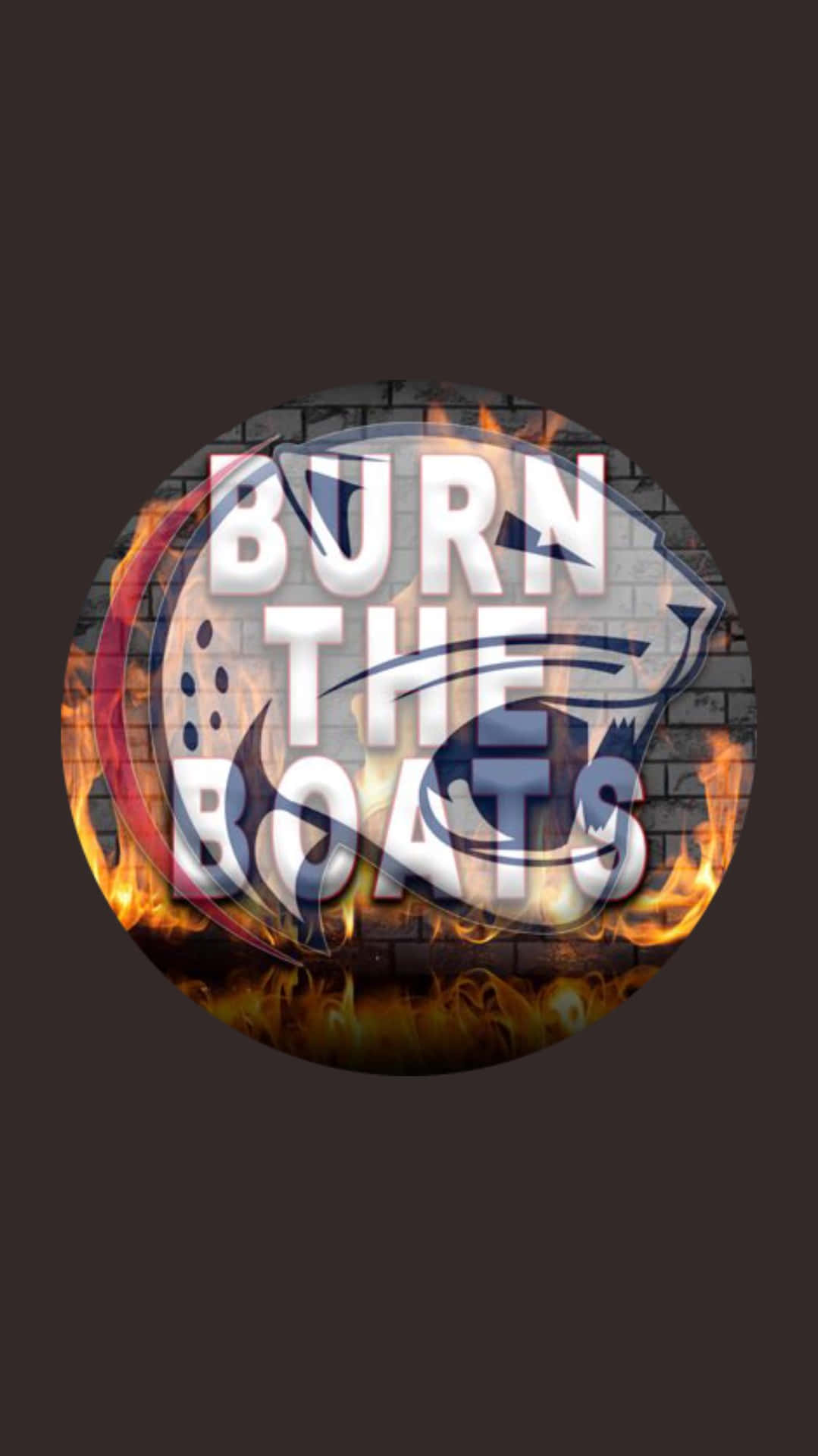 Burn The Boats Motivational Graphic Wallpaper