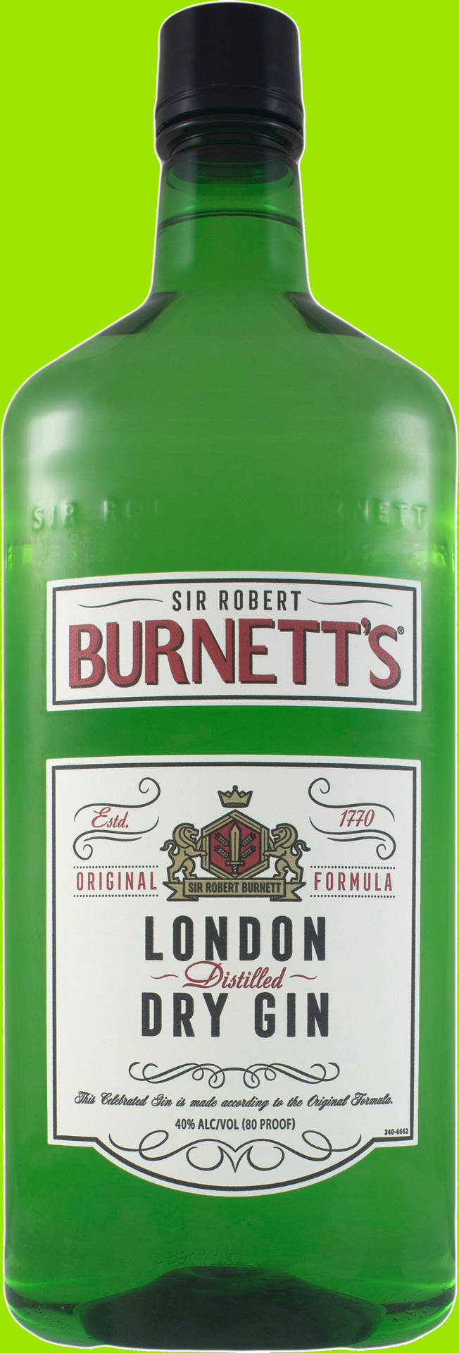 Burnett's London Dry Gin Green Background Wallpaper