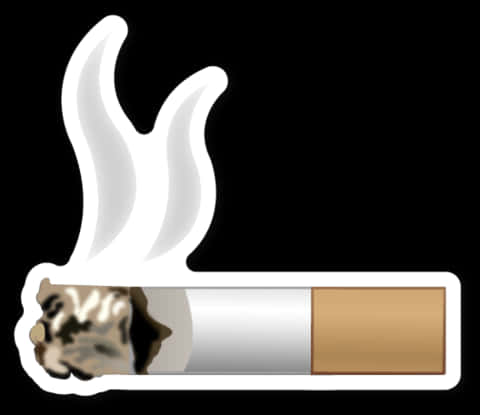 Burning Cigarette Emoji PNG
