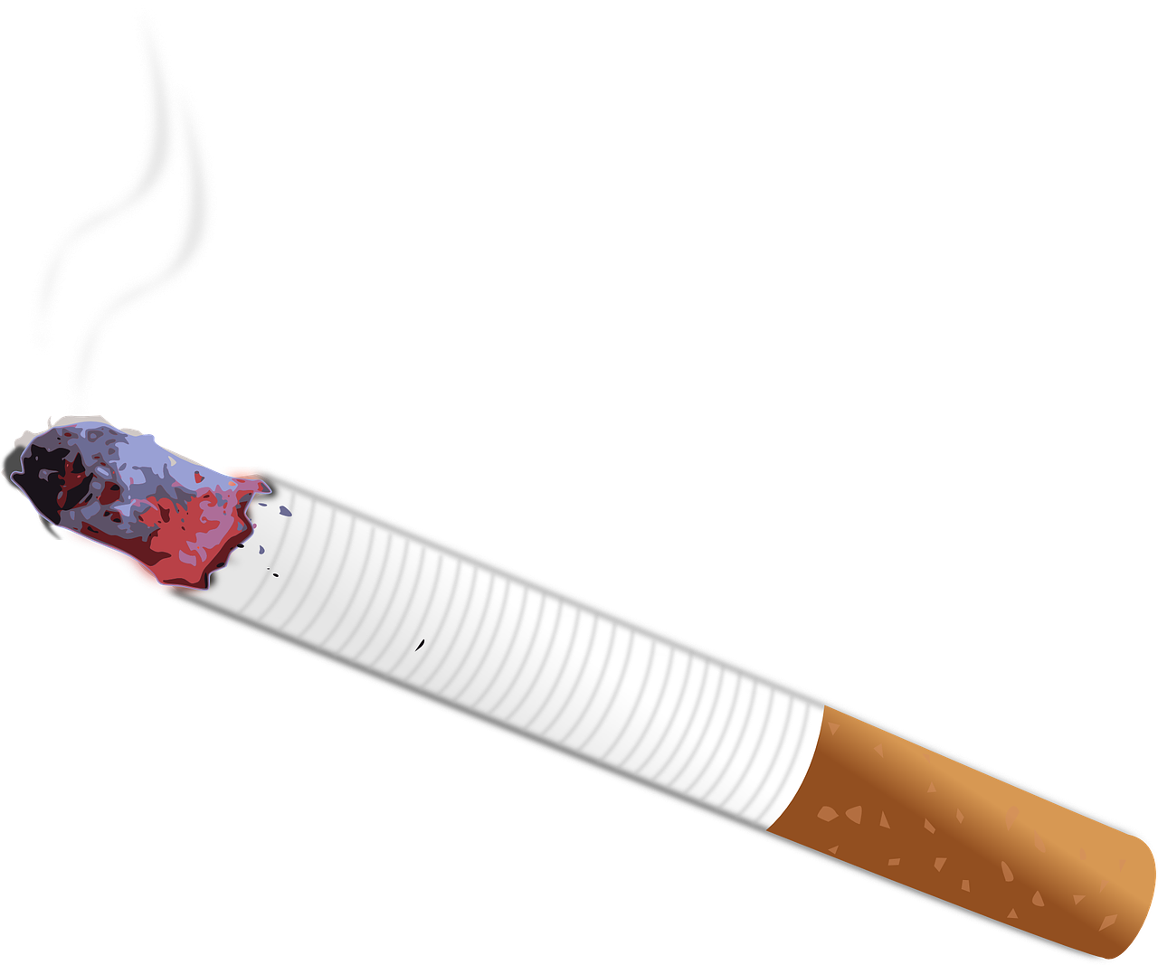 Burning Cigarette Smoke Art PNG