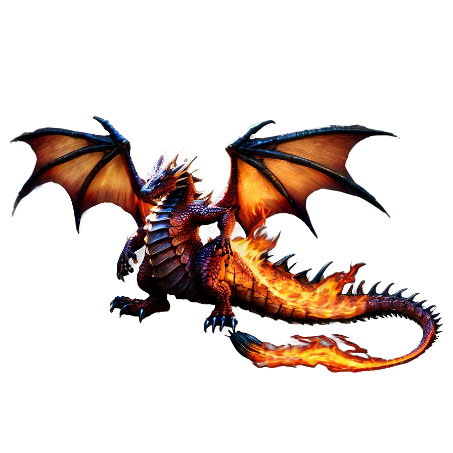 Burning Dragon Image Png Kjn22 PNG