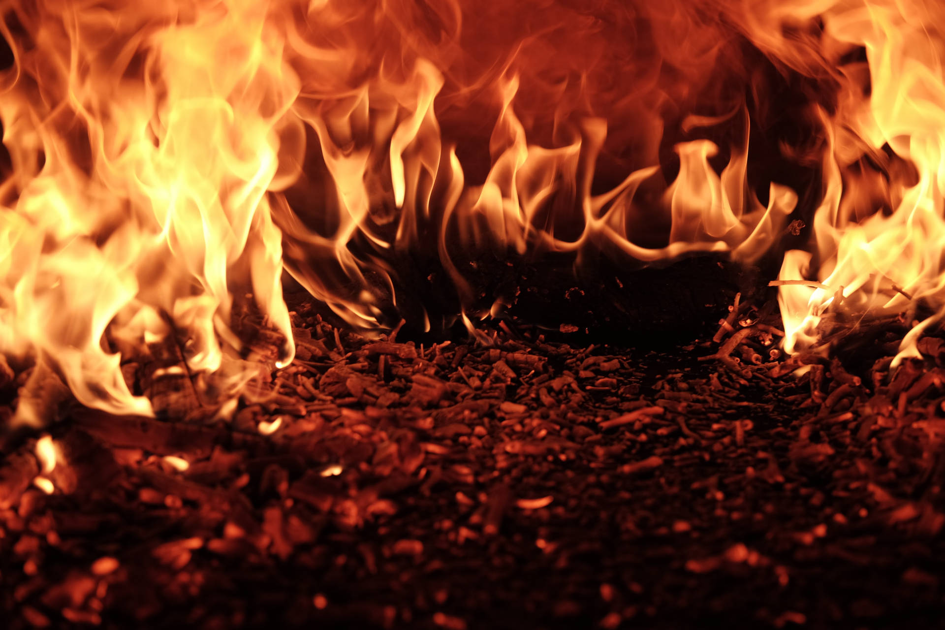 The intensity of fire and heat Wallpaper
