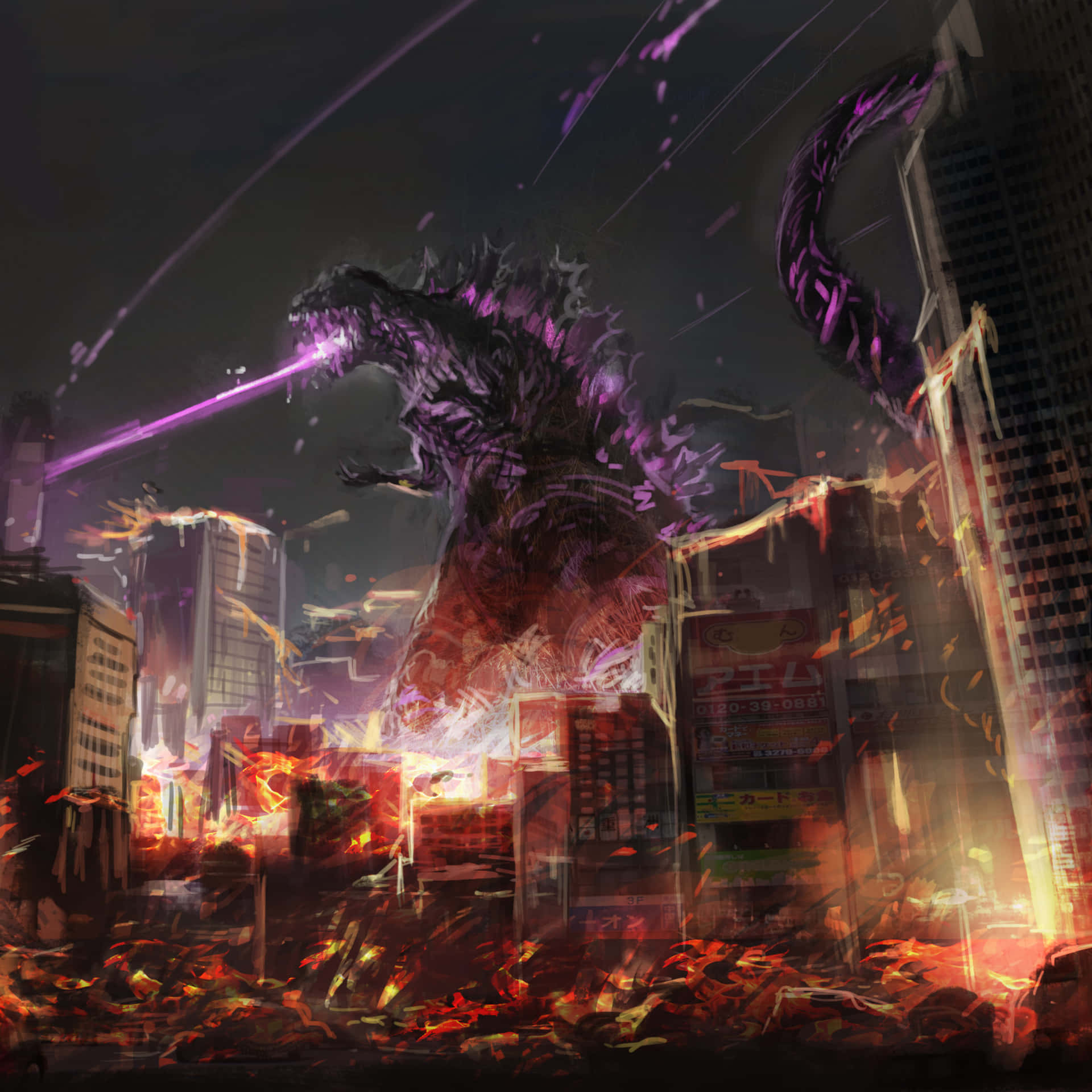 Burning Godzilla Godzilla vs Destroyah 1994 by KingKaijus on DeviantArt