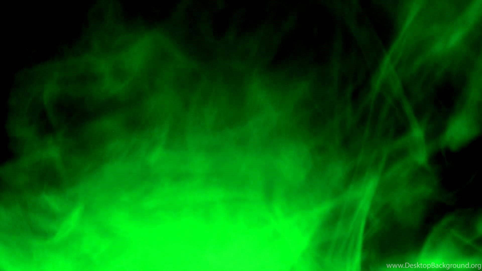 Burning Green Fire Smoke Wallpaper