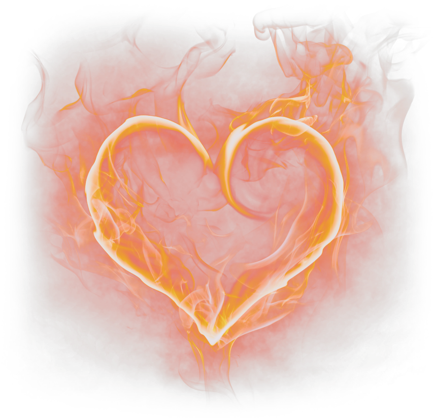 Download Burning Heart Flames | Wallpapers.com